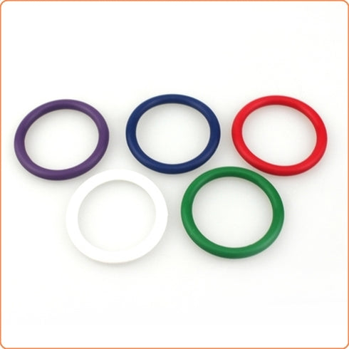 5 Rainbow Silicone Cock Ring Set